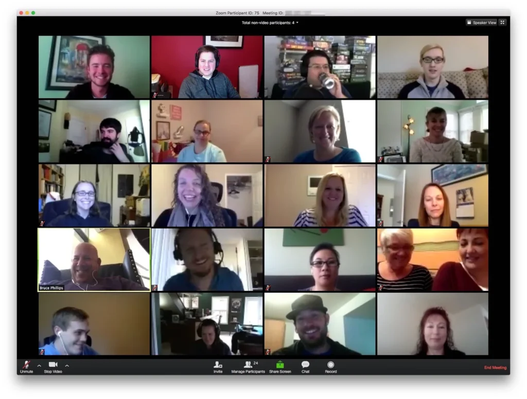 Remote work collaboration.