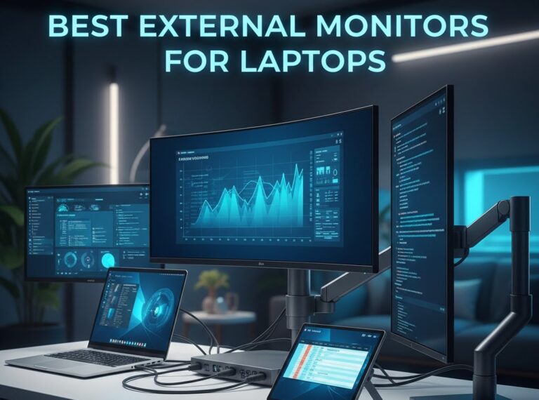 Best external monitors for laptops including 4K, gaming, ultra-wide, and portable display options for work and productivity