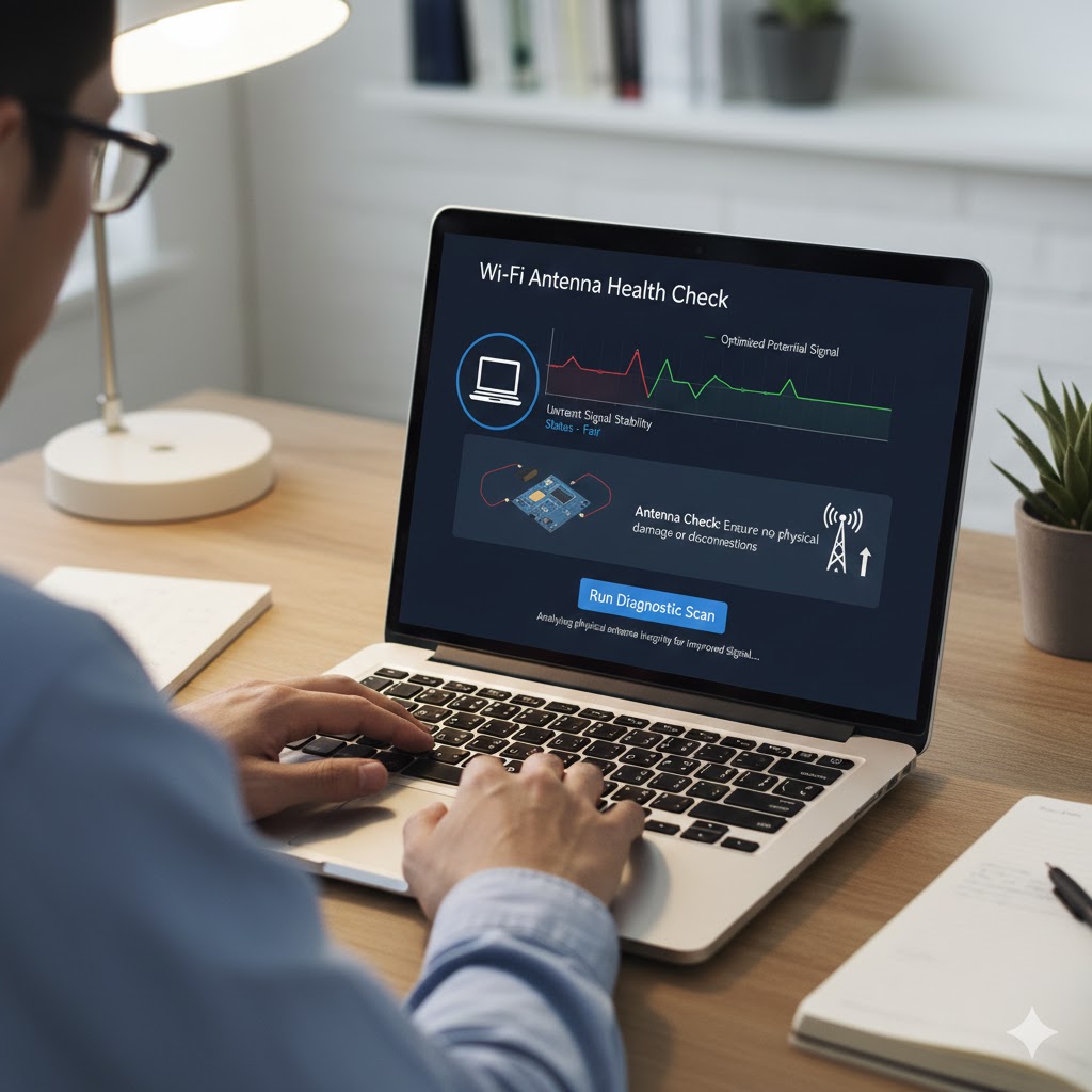 Checking antennas for better connectivity