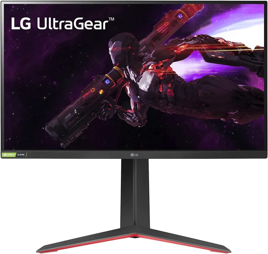 LG 27GP850-B 27 inch gaming monitor with 165Hz refresh rate and 1ms response time for smooth gameplay; Best External Monitors for Laptops