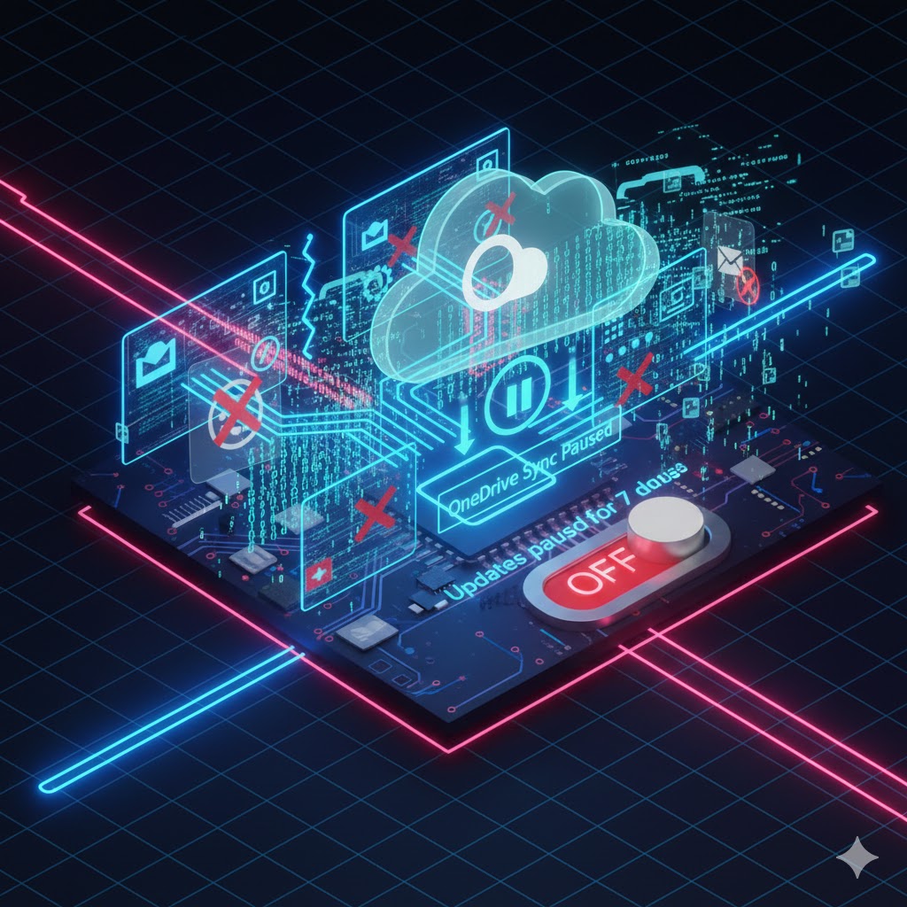 Pausing OneDrive syncing in Windows to save data usage and prevent background downloads