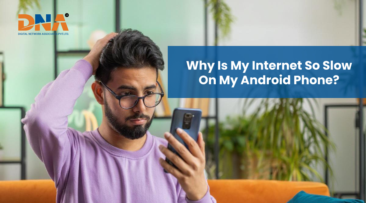 phone slow internet problem full signal bars illustration