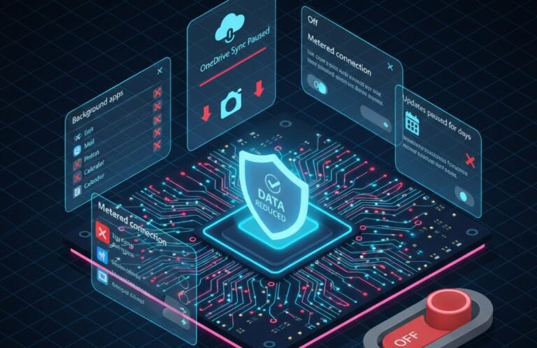 Reduce data usage on Windows 10 and 11 by controlling background apps, updates, and cloud syncing to save internet data