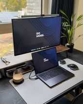 rganized workspace with laptop for small business and freelance productivity tools”