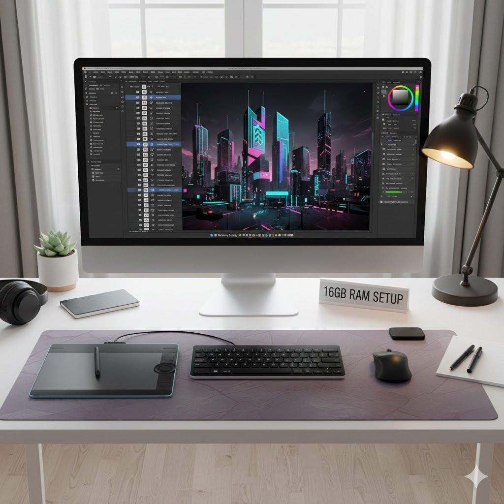 Laptop running demanding applications smoothly with 16GB 