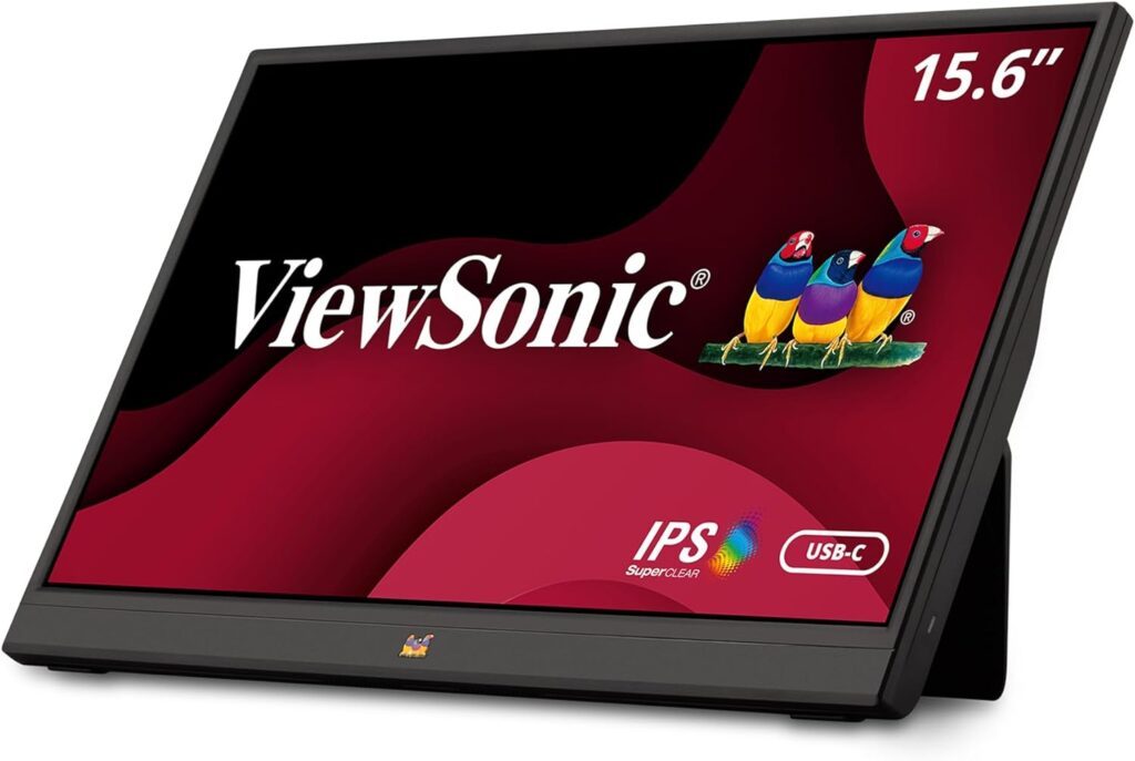 ViewSonic VG1655 15.6 inch portable monitor for business travel and professional productivity; Best External Monitors for Laptops